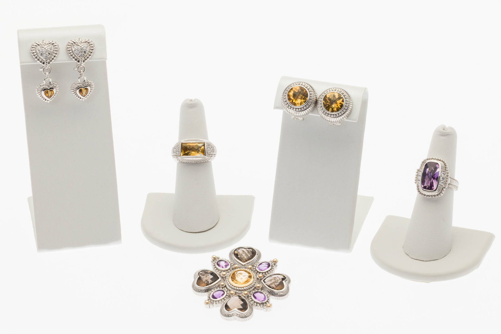 Judith Ribke Sterling & Colored Gem Jewelry, 5 pcs. (1 of 8)