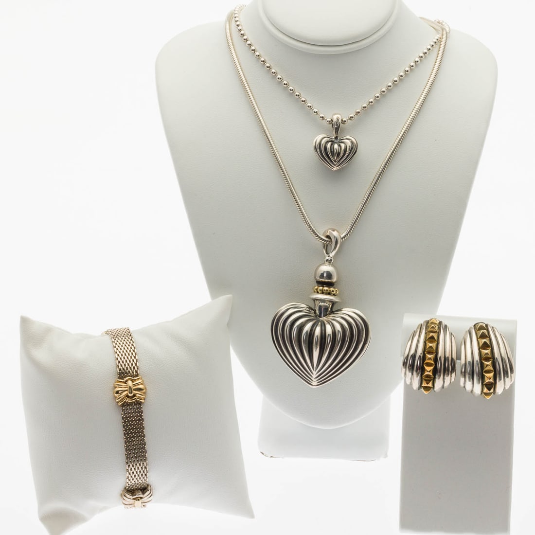 3 Pcs Caviar Sterling Jewelry & Sterling Bracelet (1 of 13)