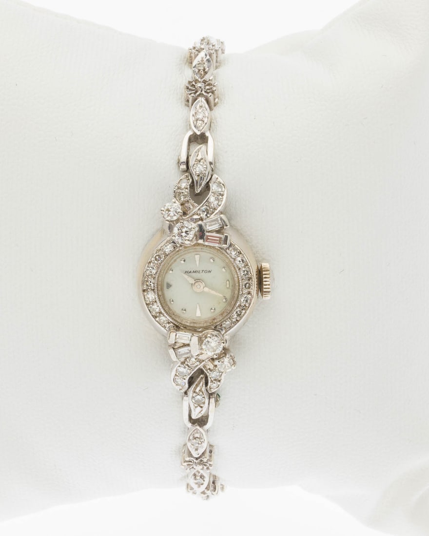 14K and Diamond Hamilton Ladies Watch (1 of 7)