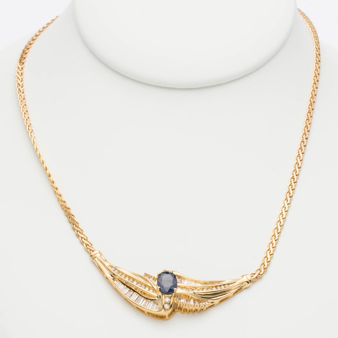 Sapphire and Diamond 14K Necklace (1 of 5)