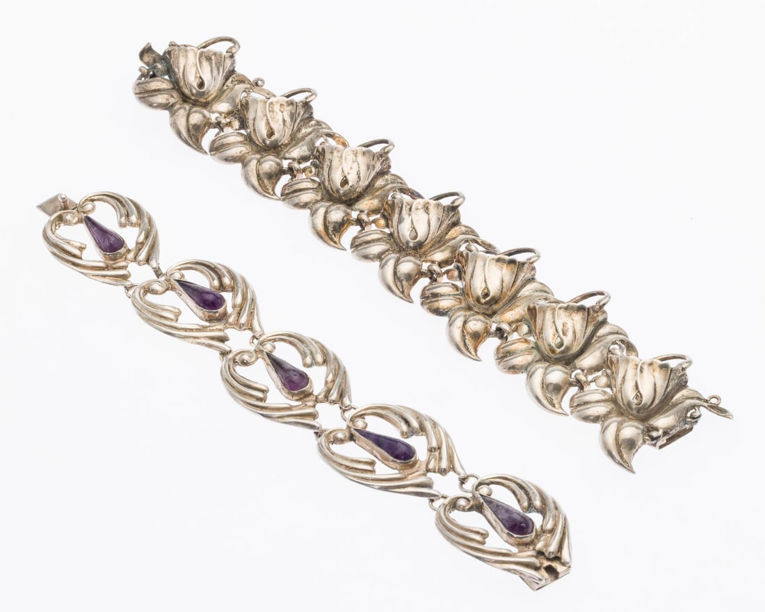 Two Mexican Sterling Silver Bracelets (1 of 7)