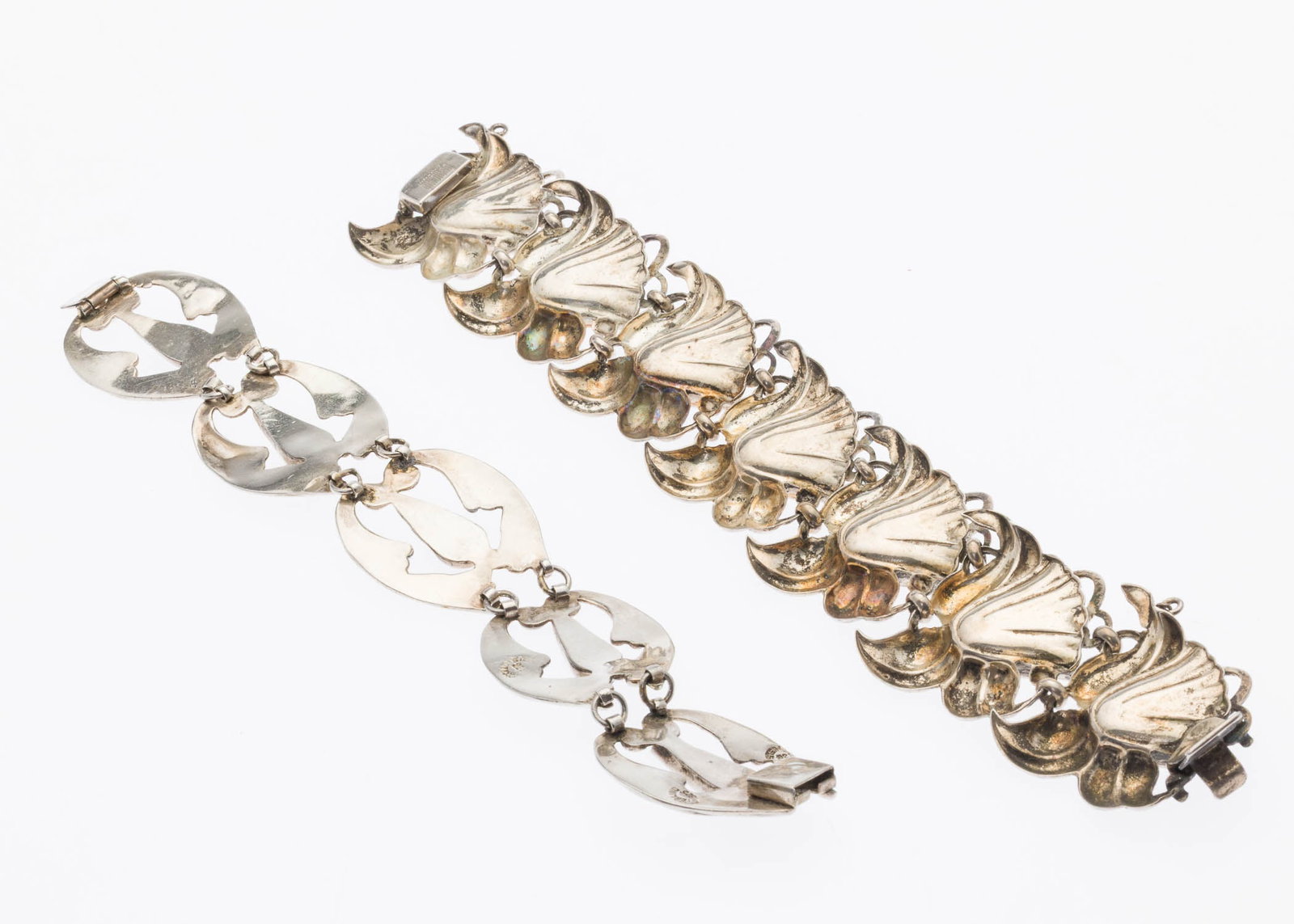Two Mexican Sterling Silver Bracelets - 2