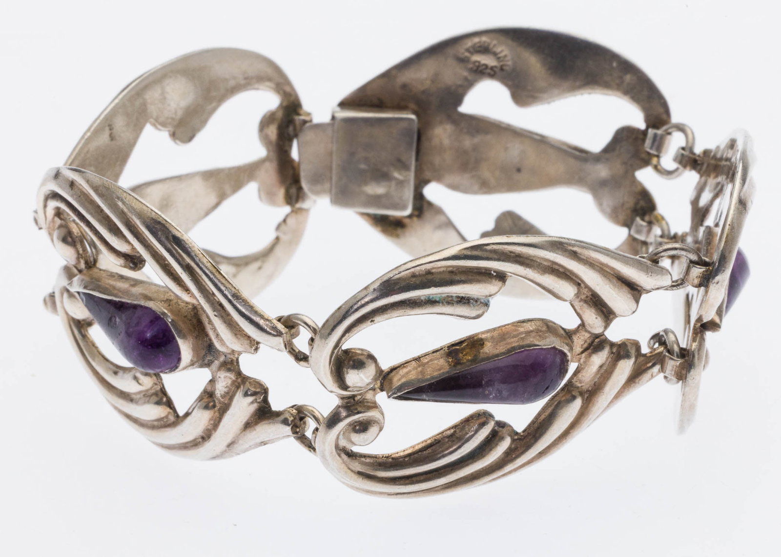 Two Mexican Sterling Silver Bracelets - 6