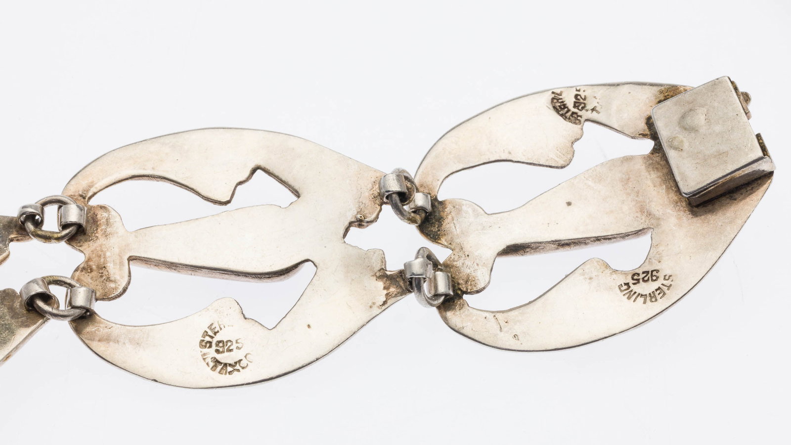 Two Mexican Sterling Silver Bracelets - 7