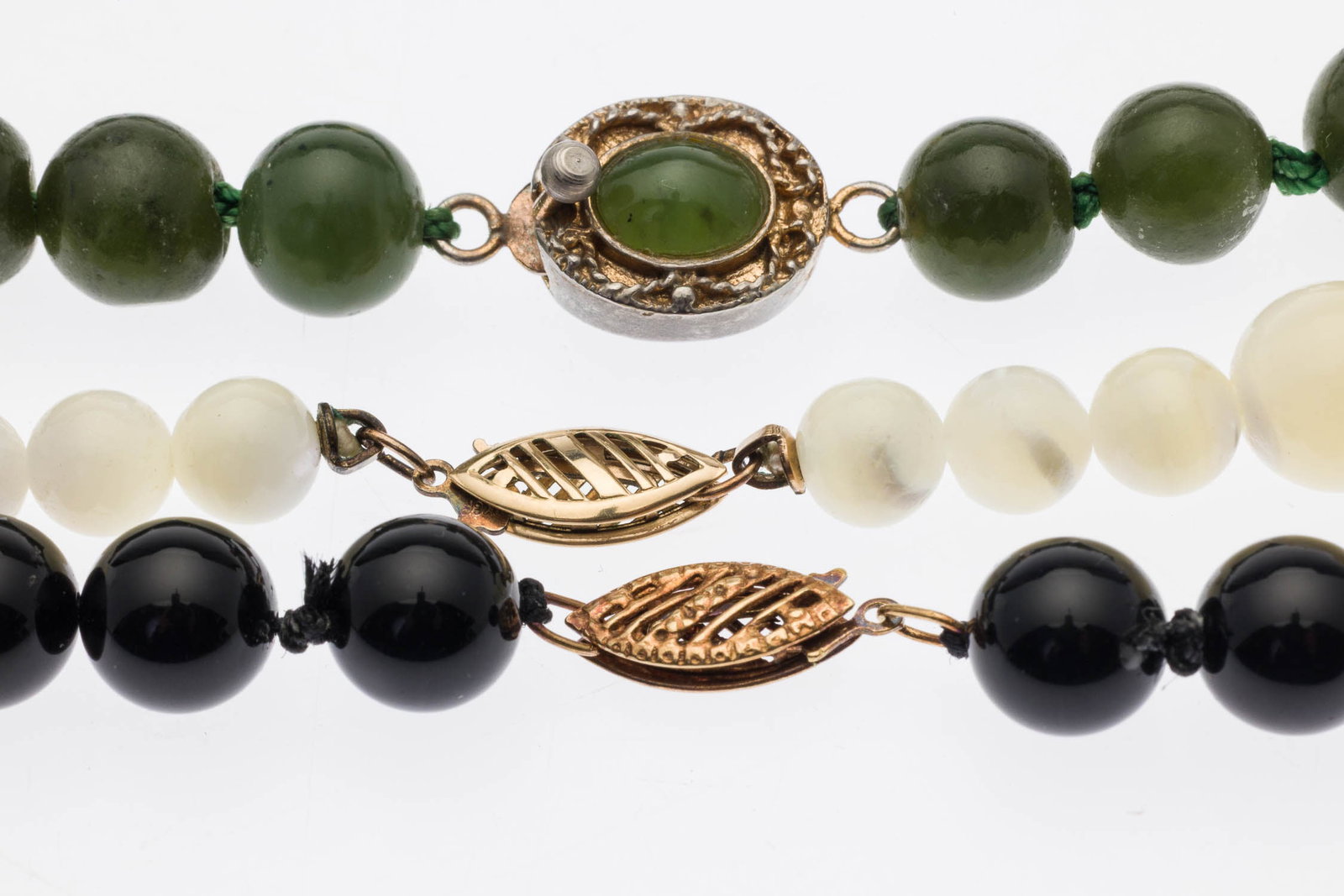 Three Beaded Stone Necklaces - 3
