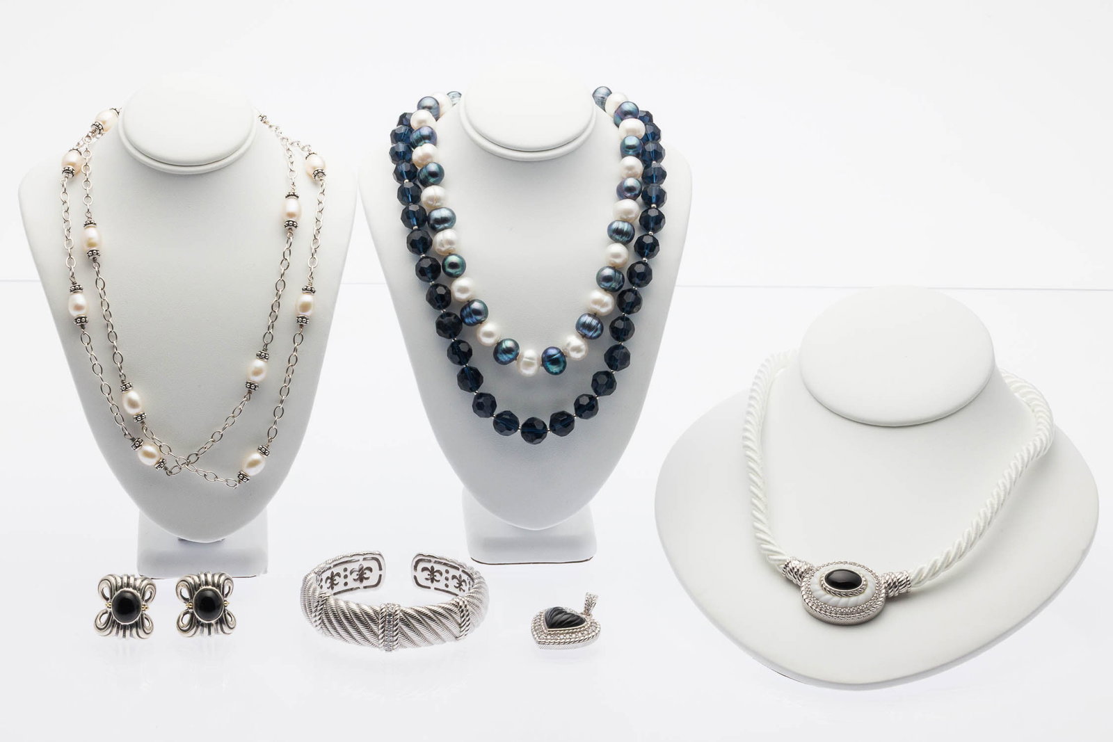 Judith Ripka & Honora Sterling & Pearl Jewelry, 7 pc (1 of 12)