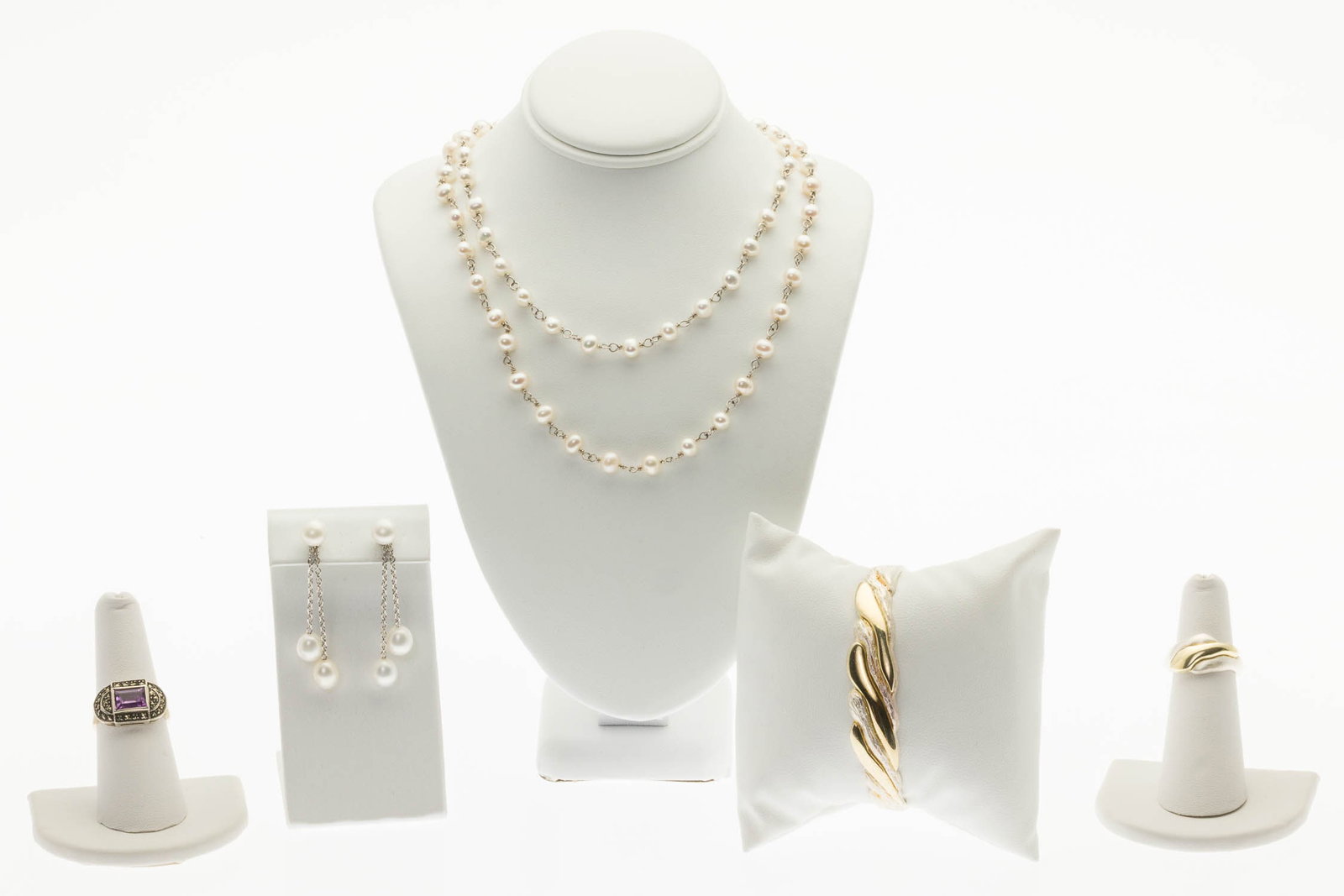 Sterling Bracelet, 2 Rings, 2 Necklaces & Earrings (1 of 12)
