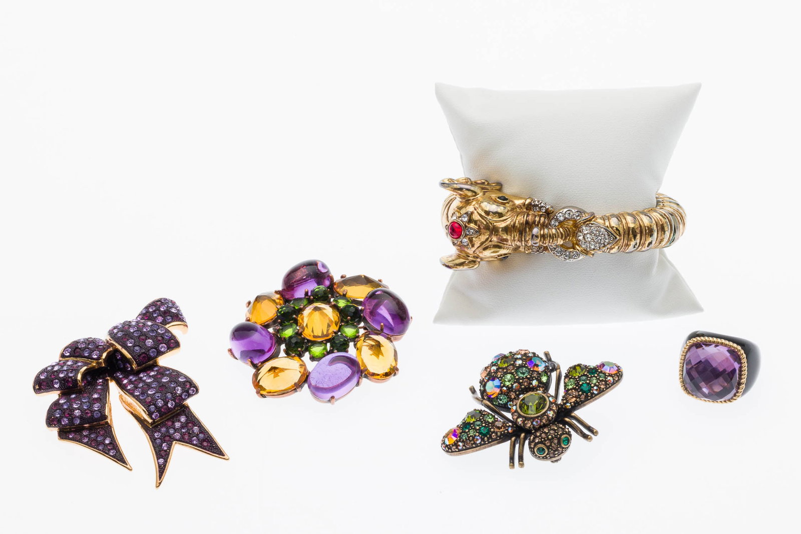 3 Joan Rivers Brooches, Kenneth Lane Cuff & Ring (1 of 16)