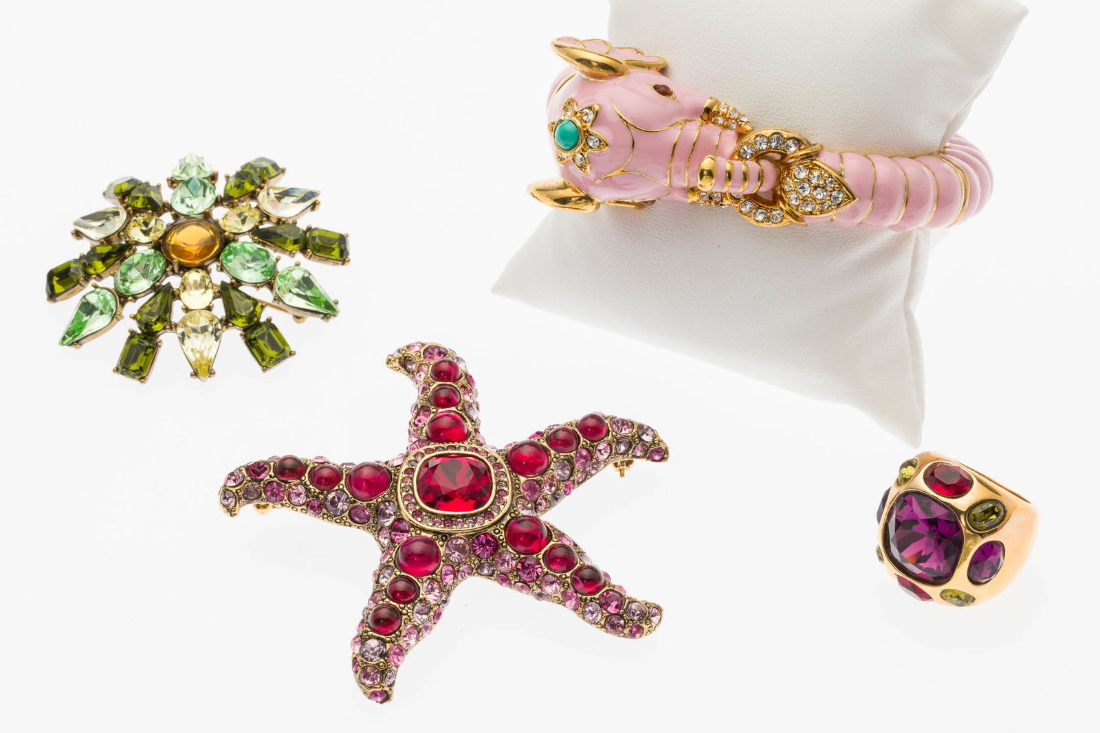 Kenneth J Lane Brooch, Cuff & Ring & Unmarked Brooch (1 of 14)
