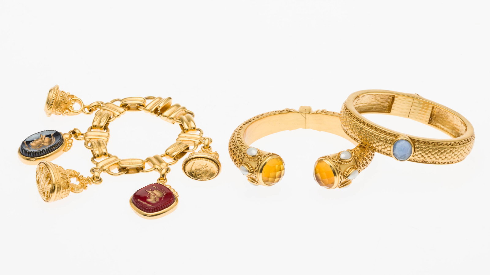 Two Julie Vos Cuffs & Ben-Amun Charm Bracelet (1 of 12)