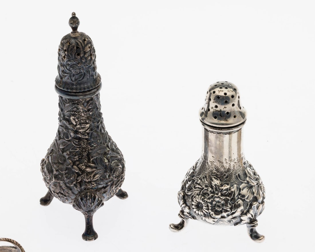 5 Sterling Silver Repousse Table Articles - 2
