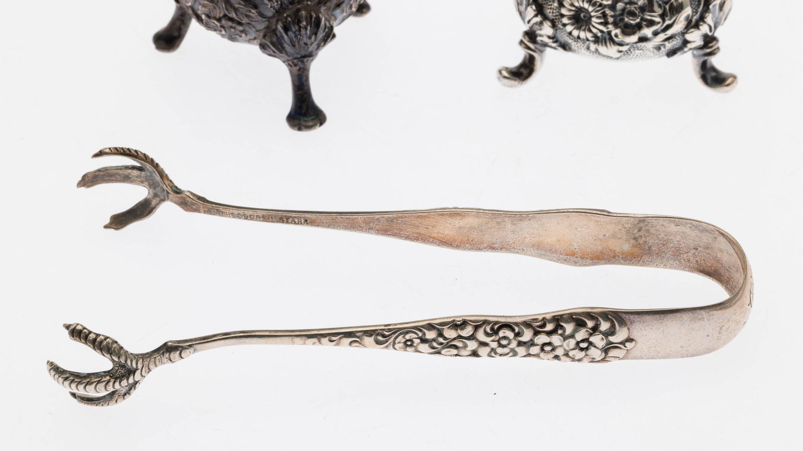 5 Sterling Silver Repousse Table Articles - 3