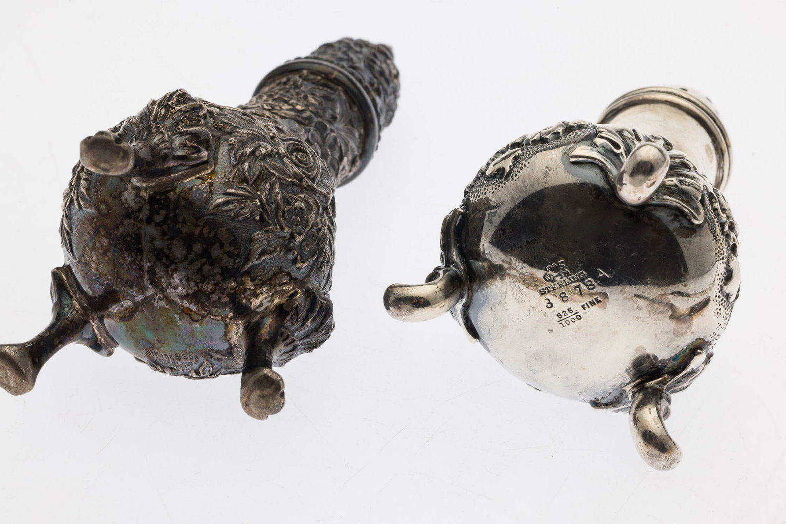 5 Sterling Silver Repousse Table Articles - 6