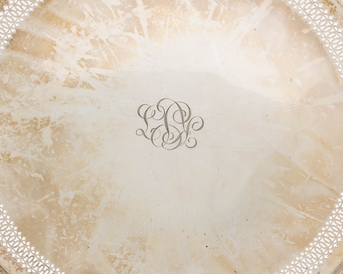 2 Sterling Silver Footed Plates - 4