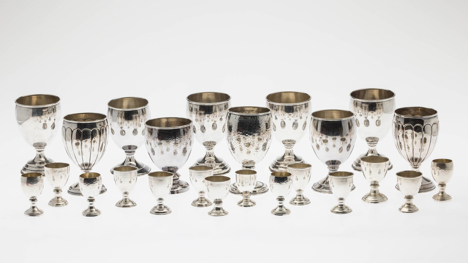 Ten 900 Silver Goblets and 14 Silver Liqueurs (1 of 11)