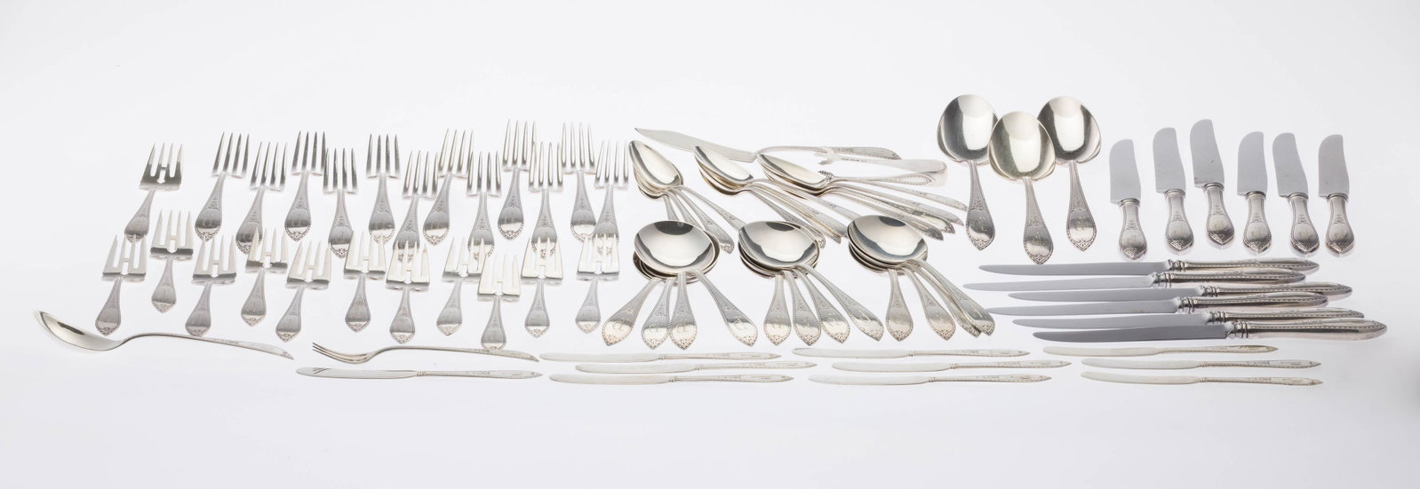 Dominick & Haff Sterling Silver Flatware Set, 77 pcs (1 of 10)