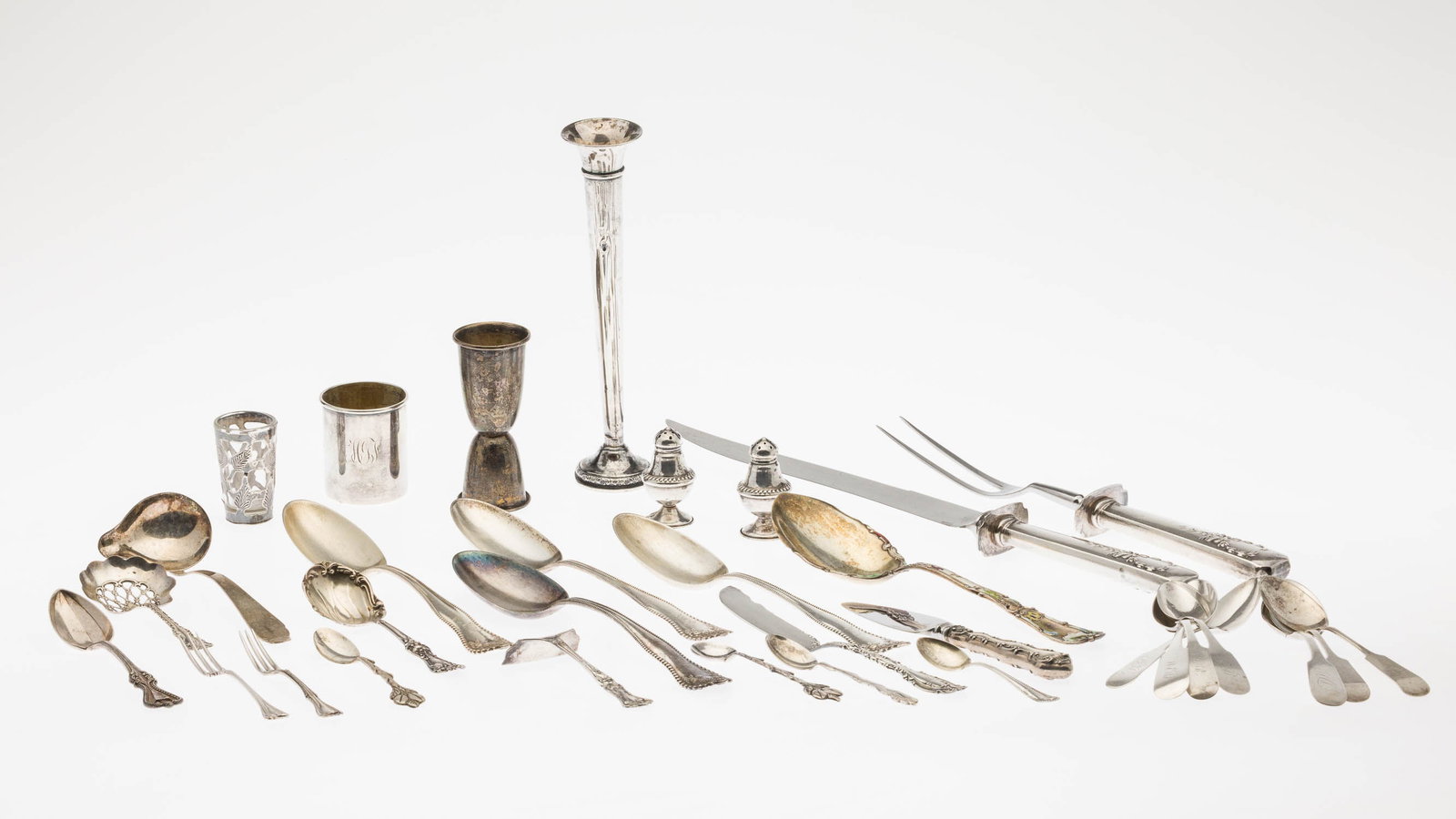 Sterling Silver, Coin Silver and 900 Silver, 33 pcs. (1 of 12)