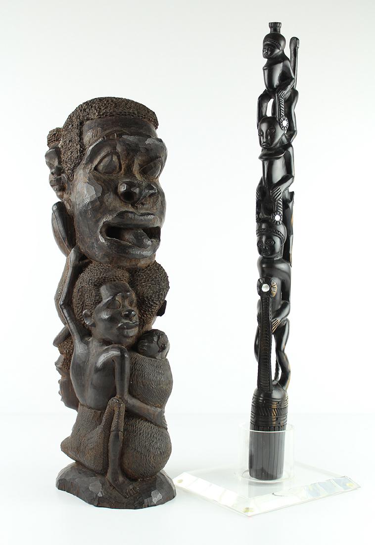 African Art Makonde Tanzania & Another (two) (1 of 3)