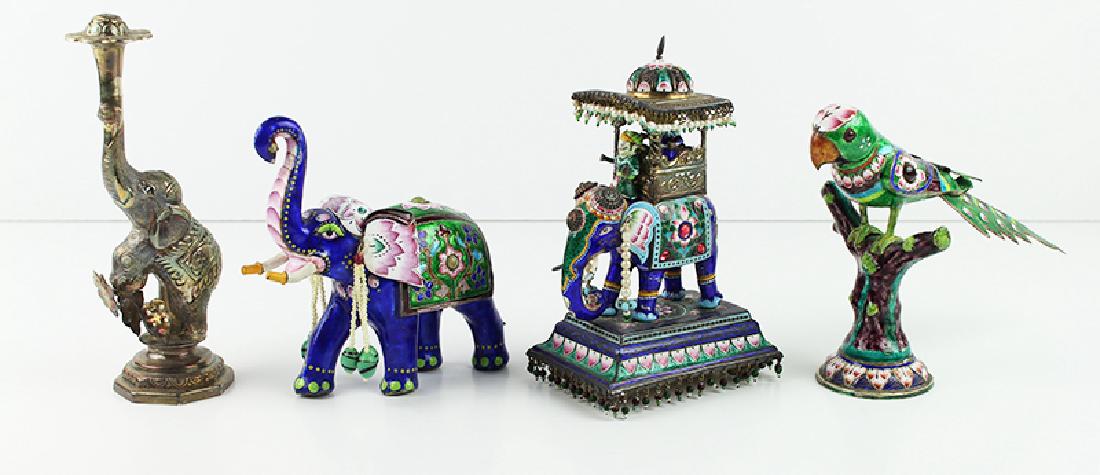 Enameled Metal figures (four) (1 of 1)