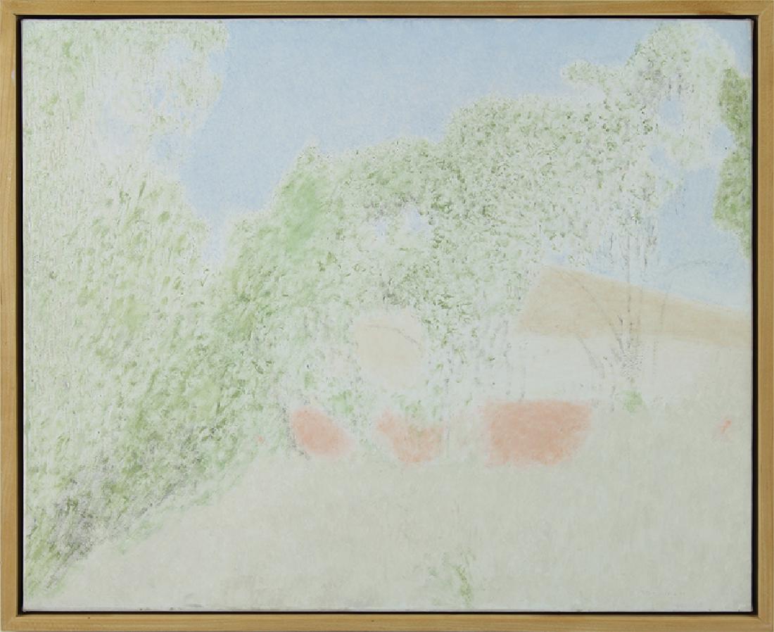 Juan Jose Aquerreta (b. 1946) Spanish: ALTO DE LOS ALEMNDRALES (Malaga), 1999, oil painting on canvas, signed lower right, titled and dated on verso, 13 x 15 ½”, framed. Provenance: Marlborough Gallery. Madrid; Also retains Marco Estudi