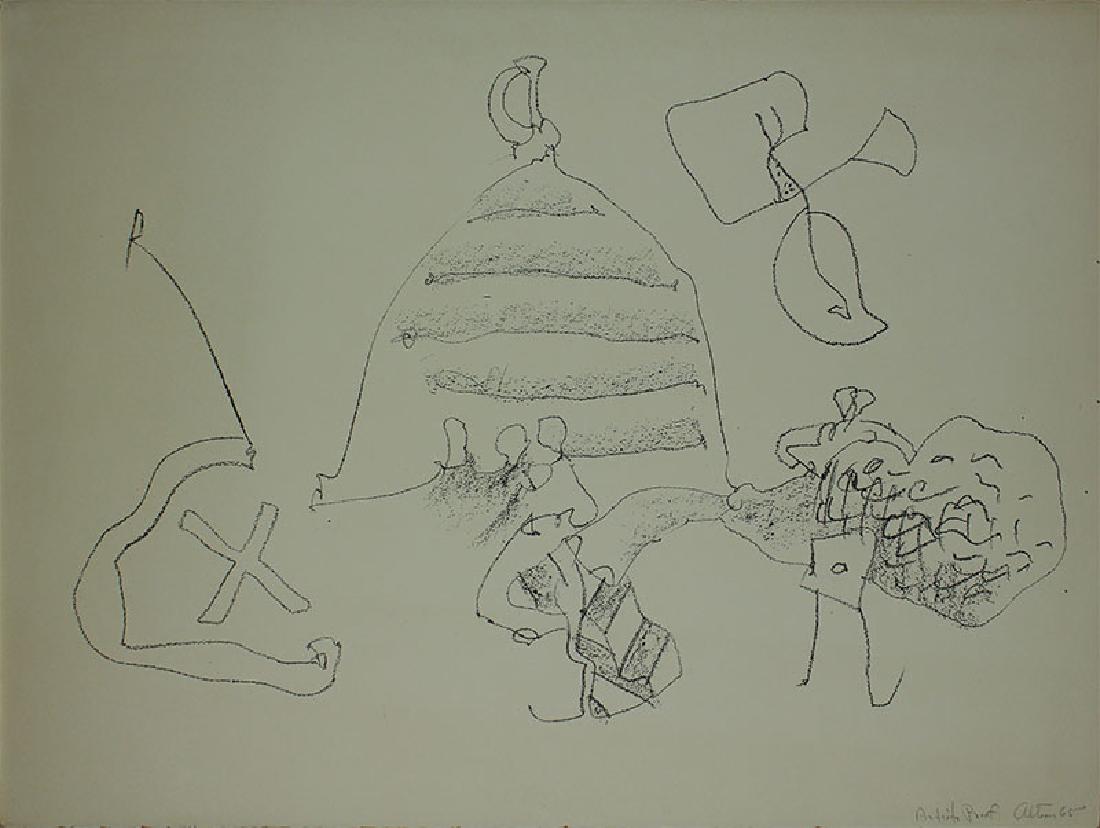 John Altoon (1925-1969) Californian: UNTITLED, 1965, lithograph, signed in pencil and inscribed artist proof, sheet 22 ¼ x 30”, printed by Kenneth Tyler at Tamarind, with their blind stamps lower right.