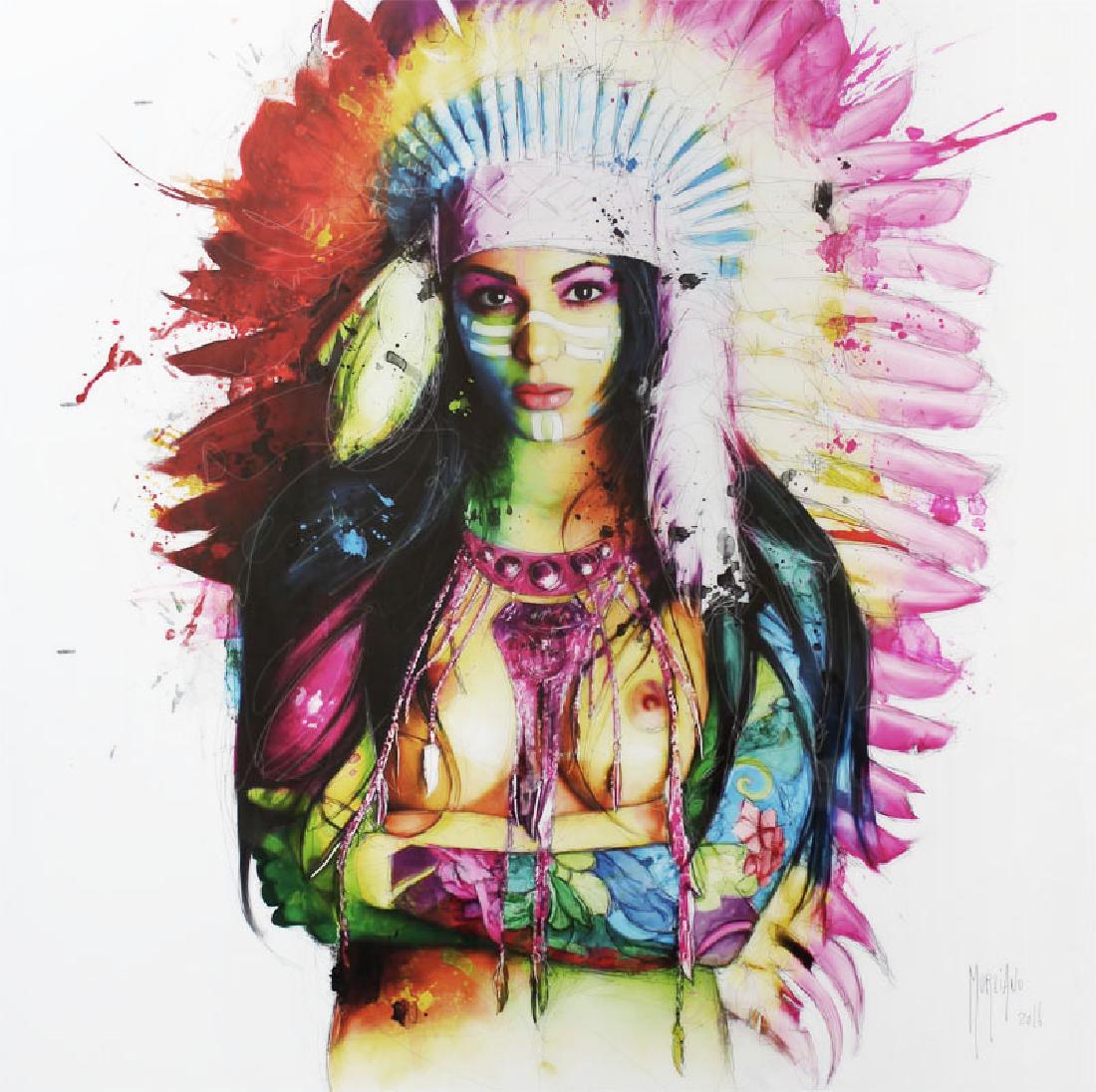 Patrice Murciano (b. 1969) French: DREAM CATCHER, color digital print on Plexiglas, signed lower right in marker, proof aside from a numbered edition of 100, size 47 1/4 x 47 1/4".