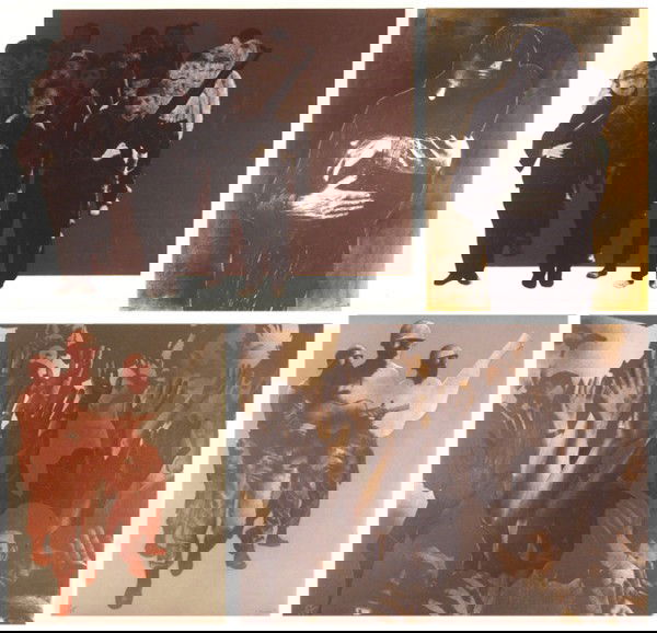 Rafael Canogar (b. 1935) Spanish (four): UNTITLED, 1972, an incomplete set of four out of five color lithographs, each signed in pencil, from the numbered edition 75, sheets 22 x 30" & 30 x 22", published by Ediciones Poligrafa. (4)