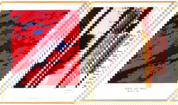 Ed Moses & Joe Goode (two): Two VENICE ART WALK posters, 1996 & 1998, each signed in pen, 30 x 25" & 28 x 24", framed. (2)