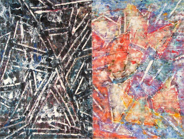 Chuck Arnoldi (b. 1946) American: UNTITLED (GT/CA 1-89 W18), 1989, color monotype, signed in pencil, sheet 20 ½ x 27", signed and dated, Garner Tullis Workshop. $1000/2000