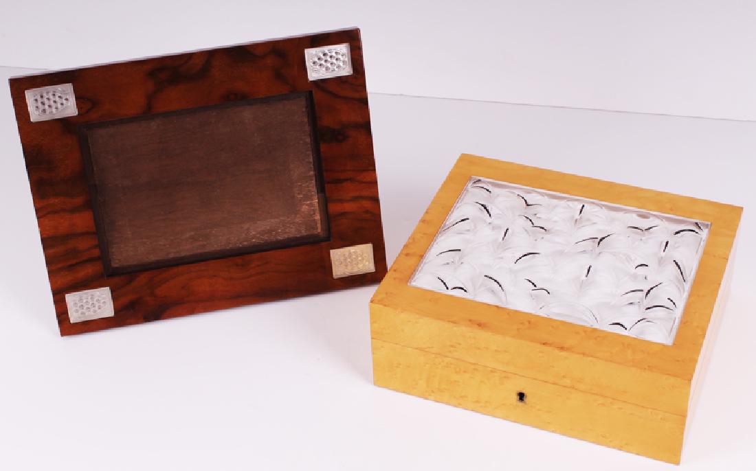 Lalique Crystal Cigar Box & Frame (two) (1 of 2)