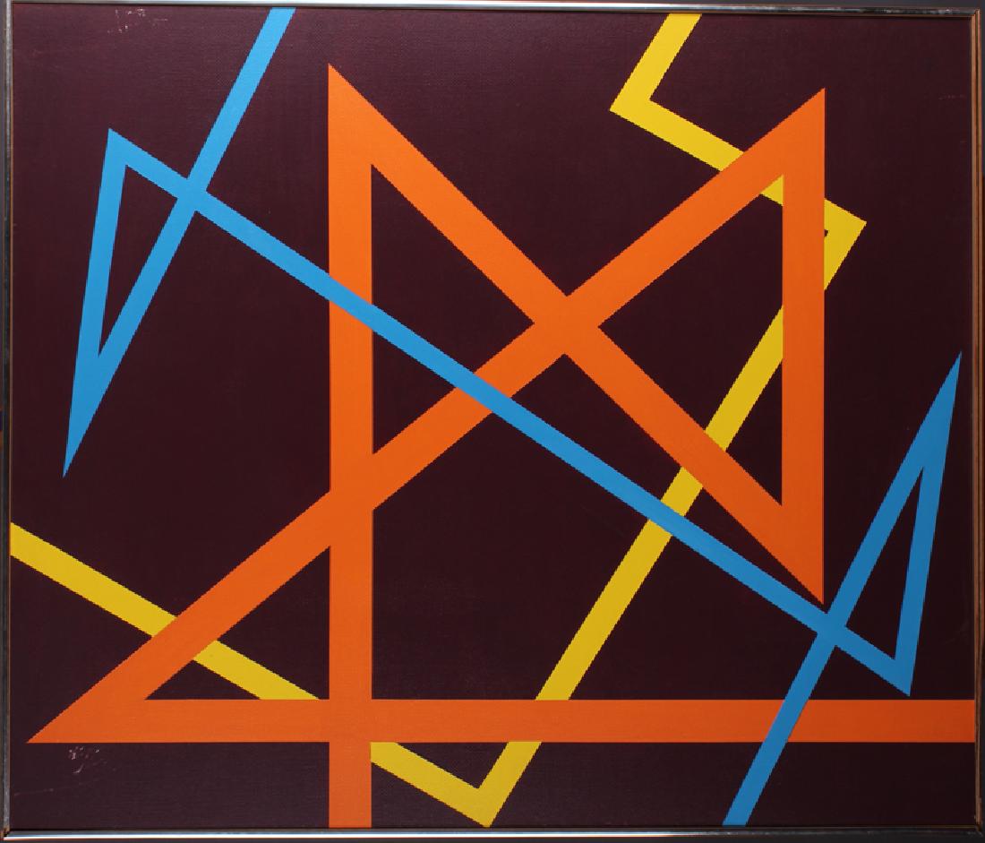 Herbert Busemann (1905-1994) Utah: EXCITEMENT, 1974, oil painting on Masonite, titled and dated, 30 Â¾ x 36 Â¼â€ including discardable frame.