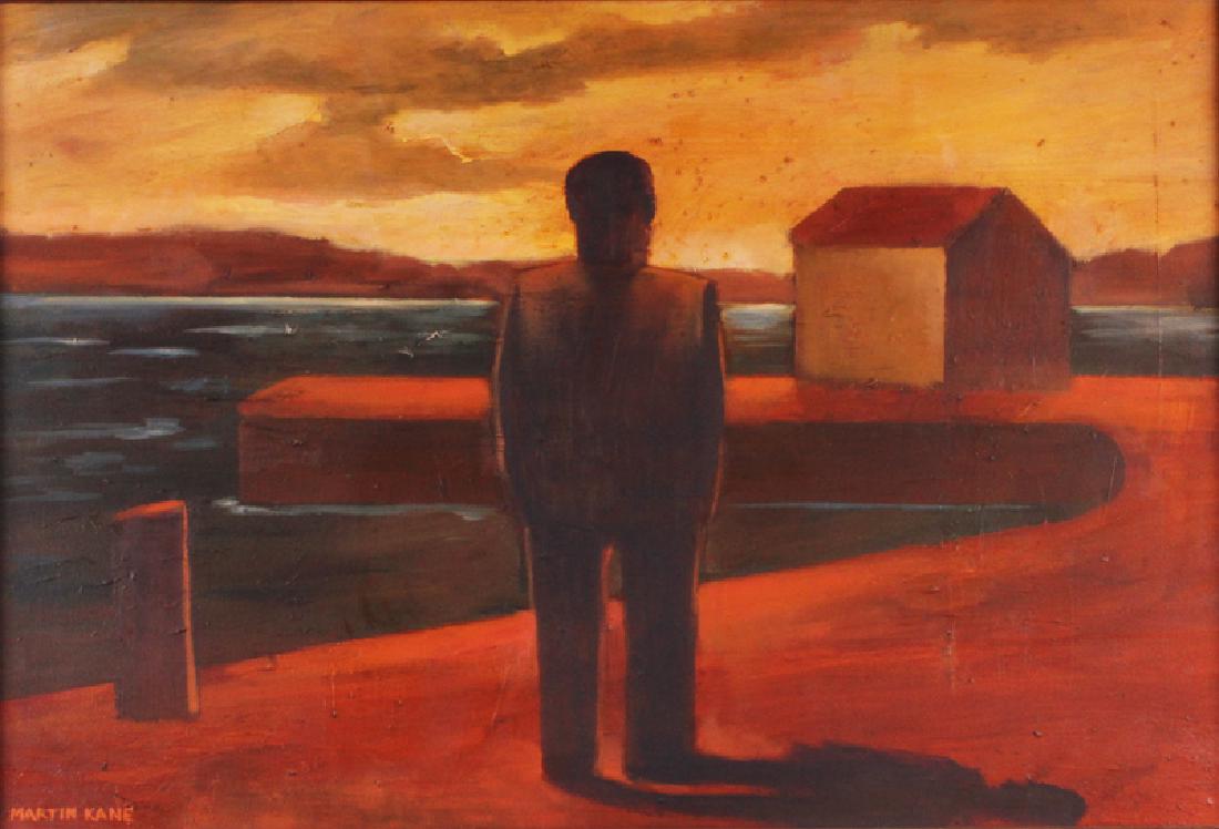 Martin Kane (b. 1958) British: MELANCHOLY, 1990, oil painting on canvas, signed lower left, 20 x 30â€, frame 27 x 37 x 2â€. From the collection of Yale Udoff. Provenance: Thumb Gallery, London.
