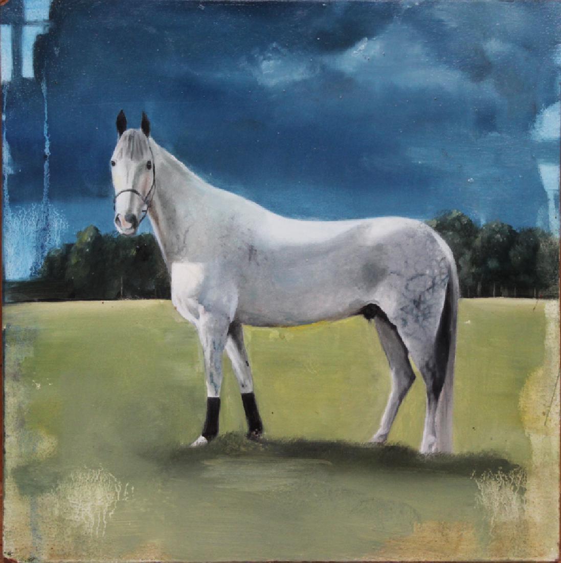 Jared Small (b. 1980) American: STUDIES UNTITLED GRAY (Horse), 2011, oil painting on Masonite, signed on verso, 12 x 12â€. Provenance: David Lusk Gallery, Memphis, Tennessee.