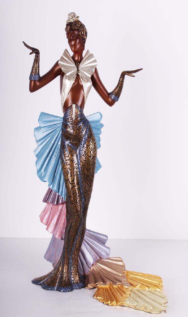 Erte (1892-1990) Russian/ French, COPACABANA (E.173),: Erte (1892-1990) Russian/ French, COPACABANA (E.173), 1991, cold-painted cast bronze sculpture, signed, numbered 215/375, published by Chalk & Vermilion and Seven Arts, overall 18 Â½ x 10 Â½ x 5 �