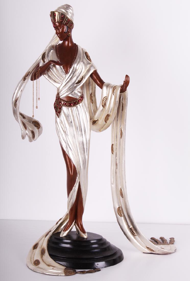 Erte (1892-1990) Russian/ French, SCHEHERAZADE (E.122),: Erte (1892-1990) Russian/ French, SCHEHERAZADE (E.122), 1990, cold-painted cast bronze sculpture, signed, numbered 314/500, published by Seven Arts London, overall 19 Â¼ x 12 x 7â€.