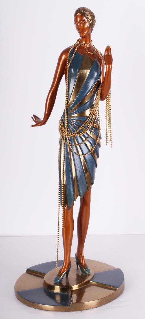 Erte (1892-1990) Russian/ French, ROARING TWENTIES: Erte (1892-1990) Russian/ French, ROARING TWENTIES (E.136), 1990, cold-painted cast bronze sculpture, signed, numbered 369/375, published by Chalk & Vermilion and Seven Arts, overall 18 x 8 x 7 Â¼â