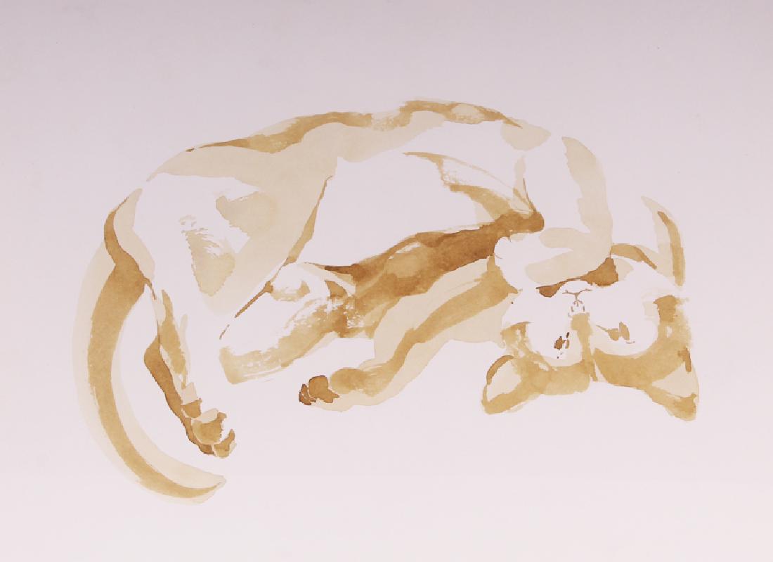 Tom Knechtel (b. 1952) American, UNTITLED BELLA II,: Tom Knechtel (b. 1952) American, UNTITLED BELLA II, 1999, watercolor on paper, signed and dated and titled in pencil on verso, sheet 11 x 15â€, frame 14 x 18â€. Provenance: Koplin Gallery, Los A