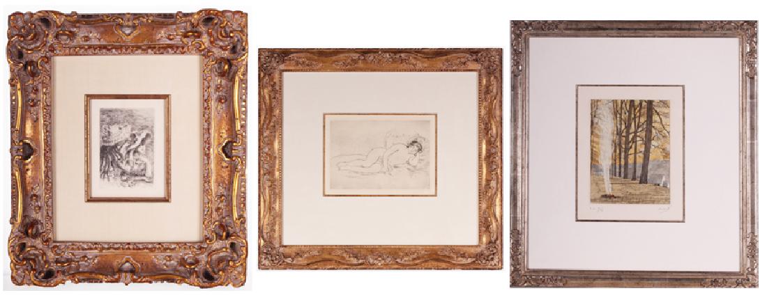 Pierre August Renoir (1841-1919) (2) & Edouard Chimot: Pierre August Renoir (1841-1919) (2) & Edouard Chimot (1880-1959) French (three), Pierre August Renoir LA CHAPEAU EPINGLE (S.8), second state, 1894, etching from a later edition, signature in the plat