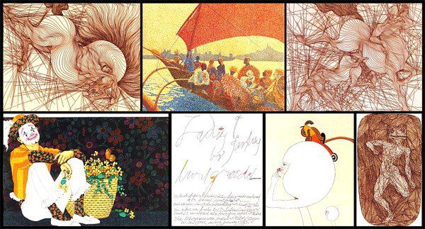 Guillaume Azoulay, Ben Black & Burt Groedel (six): VARIOUS, three etchings and one lithograph, each signed in pencil, three inscribed artist's proof, one from the numbered edition 300, images 17 ¾ x 23 ½" to 11 ½ x 8 ½", full margins; Together wit