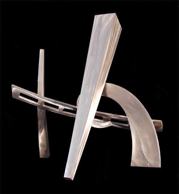 Brad Howe (b. 1959) American: UNTITLED, 1999, fabricated metal sculpture, 12" tall, 12" wide, 10" deep, signed and dated, numbered 3/20.
