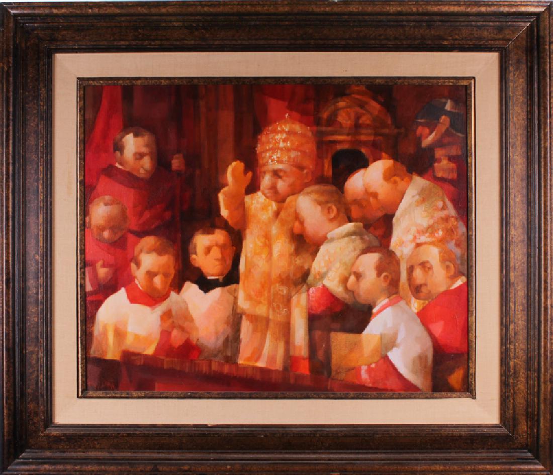 Charles Bragg (1937-2017) California: CEREMONY, oil painting on canvas, signed lower left, 24 x 30”, frame 36 x 42”.