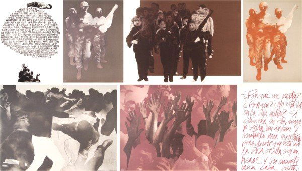 Rafael Canogar (b. 1935) Spanish (seven): UNTITLED, 1969-1972, five color lithographs and two frontispieces with color lithograph text, each signed in pencil, from the numbered editions 75, Roman numeral 25, and a trial proof, sheets 22 x 30"