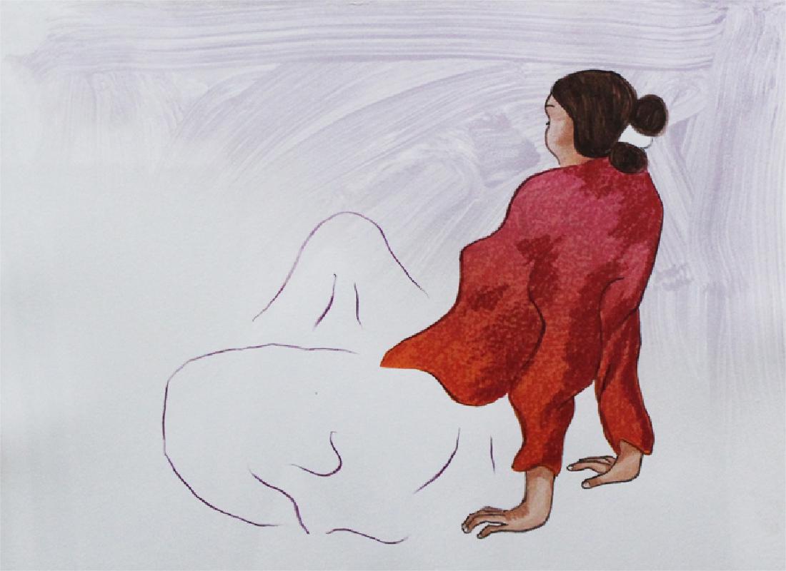 R. C. Gorman (1931-2005) Native American: KAY-BAH, 1991, color lithograph, signed in pencil and inscribed publisher’s proof, sheet 19 x 25”, frame 30 x 36 ½”. Proceeds to Benefit UCLA Health.