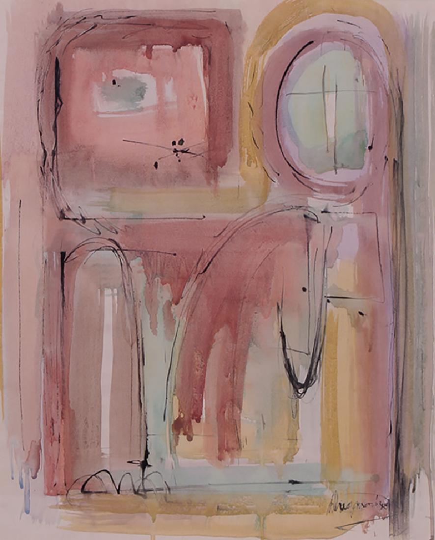 Edward Dugmore (1915-1996) Minnesota: KANE DRIVE #25, 1948, watercolor on paper, signed and dated lower right, 17 x 14”, frame 20 x 17” with glass. Provenance: Manny Silverman Gallery.