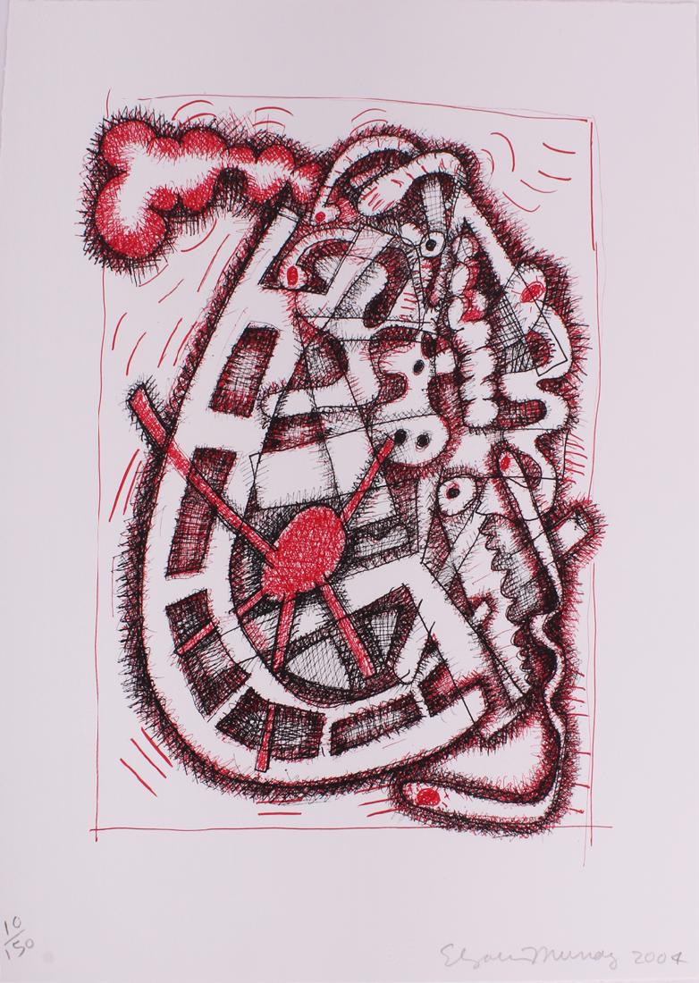 Elizabeth Murray (1940-2007) Illinois: TYBID, 2004, color lithograph, signed and dated in pencil, numbered 10/150, printed by Gemini G. E. L., with blind stamp lower center, sheet 16 x 12 ¾”.