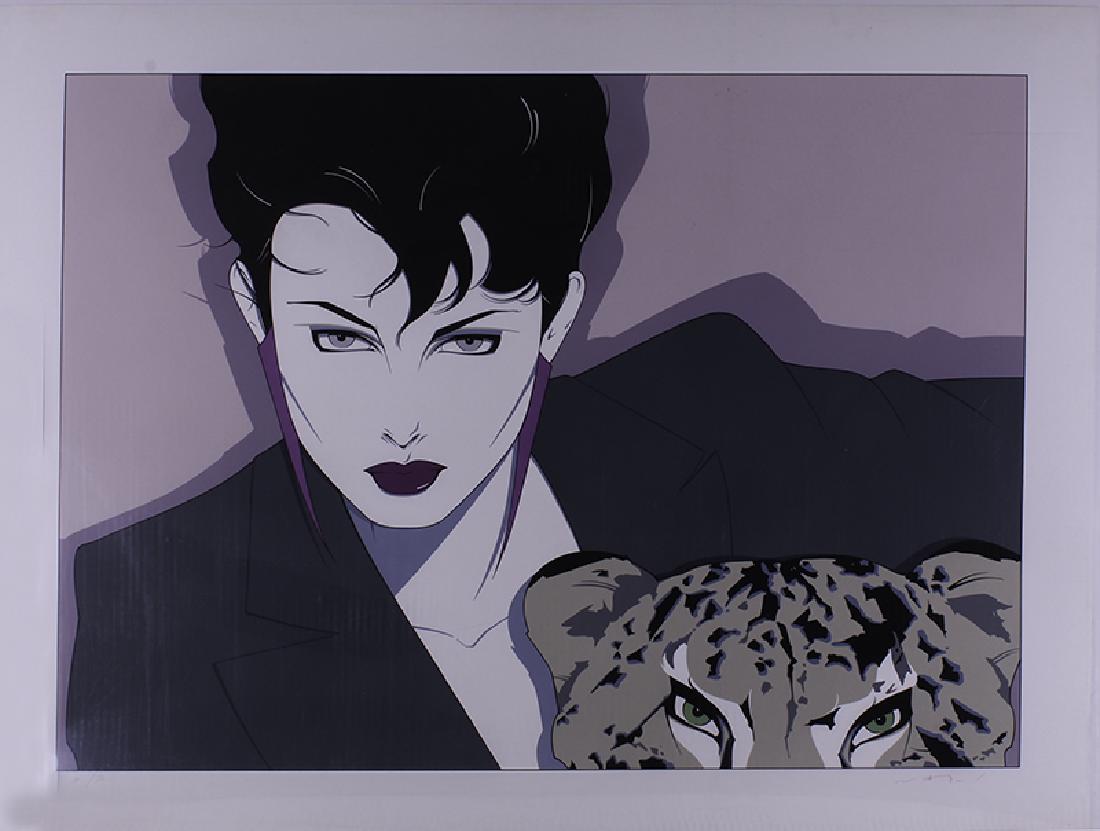 Patrick Nagel (1945-1984) California: CHEETAH (N.14), 1982, color screenprint, signed in pencil and inscribed AP (one of 20 artist’s proofs) aside from the numbered edition 90, published by Mirage Editions with blind stamp lower left, i