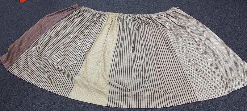 Alexander Girard Designs for Herman Miller: A linen curtain panel 80” long, overall 85” gathered at top and 185” stretched at bottom. From the collection of Selma & Herbert Moskowitz.
