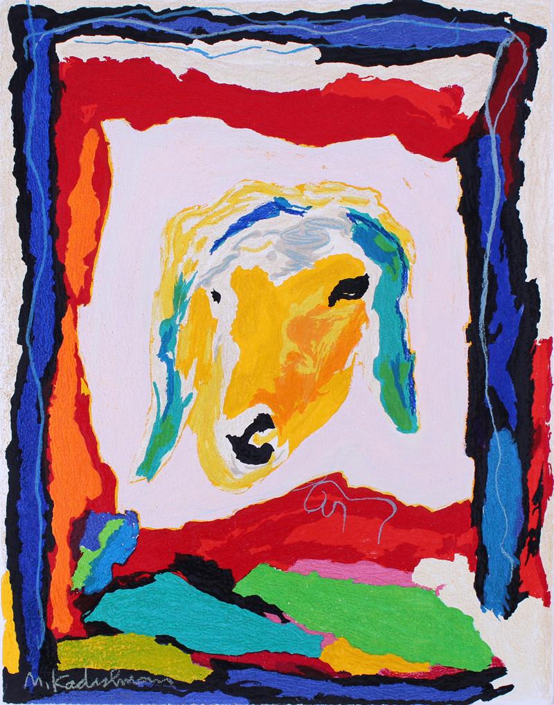 Menashe Kadishman (1932-2015) Israel: SHEEP, color screenprint on stiff wove paper, signed in green crayon, numbered 45/99, sheet 33 ¼ x 25”. Provenance: Michael Hittleman Gallery Los Angeles.