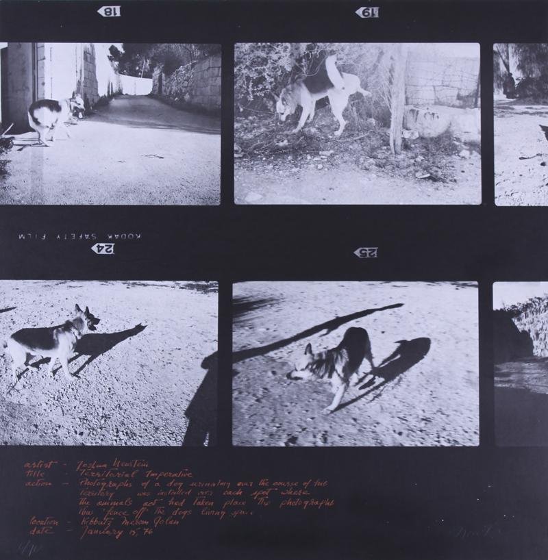 Joshua Neustein (b. 1940) American: TERRITORIAL IMPERATIVE, lithograph and mixed media on paper, signed in pencil, numbered 6/70, sheet 23 ½ x 23 ¼”, hinged on to rag-board 27 ¾ x 27 ½”. Gallery Retail $9