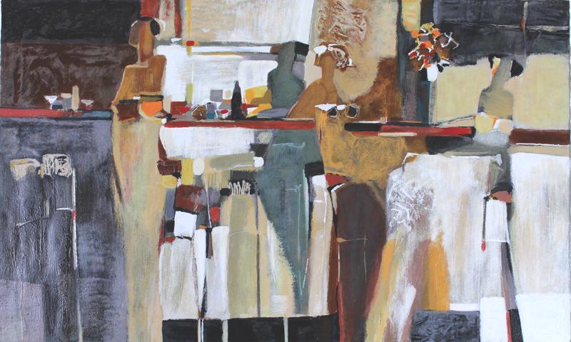 Yuri Tremler (b. 1961) Ukraine: CONVERSATION, color screenprint, signed in pencil, numbered 306/380, image 23 ¾ x 38 ¼”, sheet 29 x 43 ¼”. Gallery Retail $775